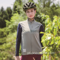 Colete de vento de gilet de bicicleta por equipe feminina